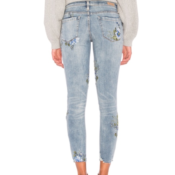 Blank NYC Embroidered Jeans Raw Hem Size 25 - Picture 14 of 14